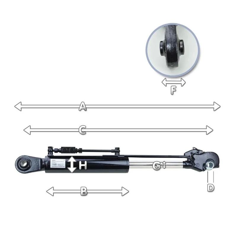 Hydraulischer Oberlenker Fanghaken 890 Kat 2 Traktor Schlepper