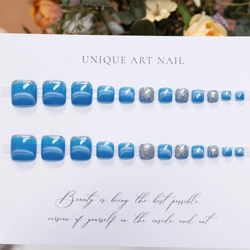 Glitzerndes Zehennagel Kunst Set