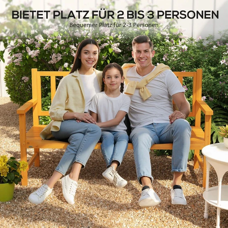 Gartenbank Holzbank Sitzbank mit Tisch