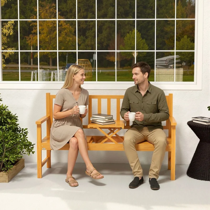 Gartenbank Holzbank Sitzbank mit Tisch