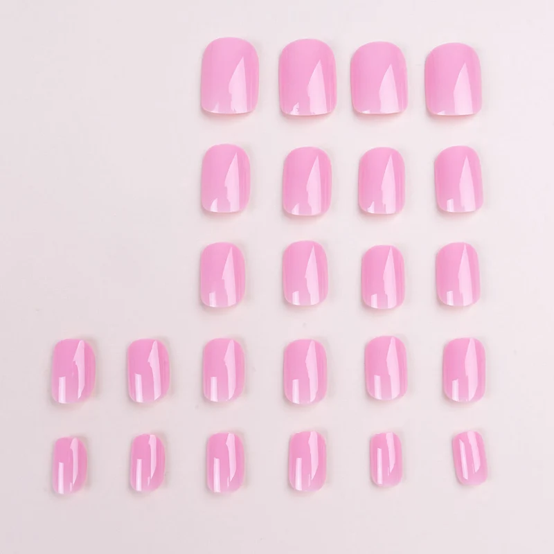 Glänzendes Pink Press-On Nagelset