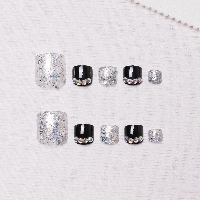 Glitzerndes Strass-Pediküre-Set