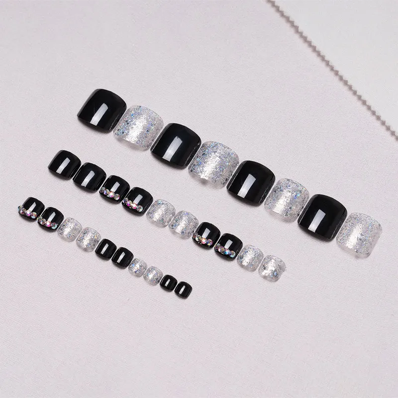 Glitzerndes Strass-Pediküre-Set