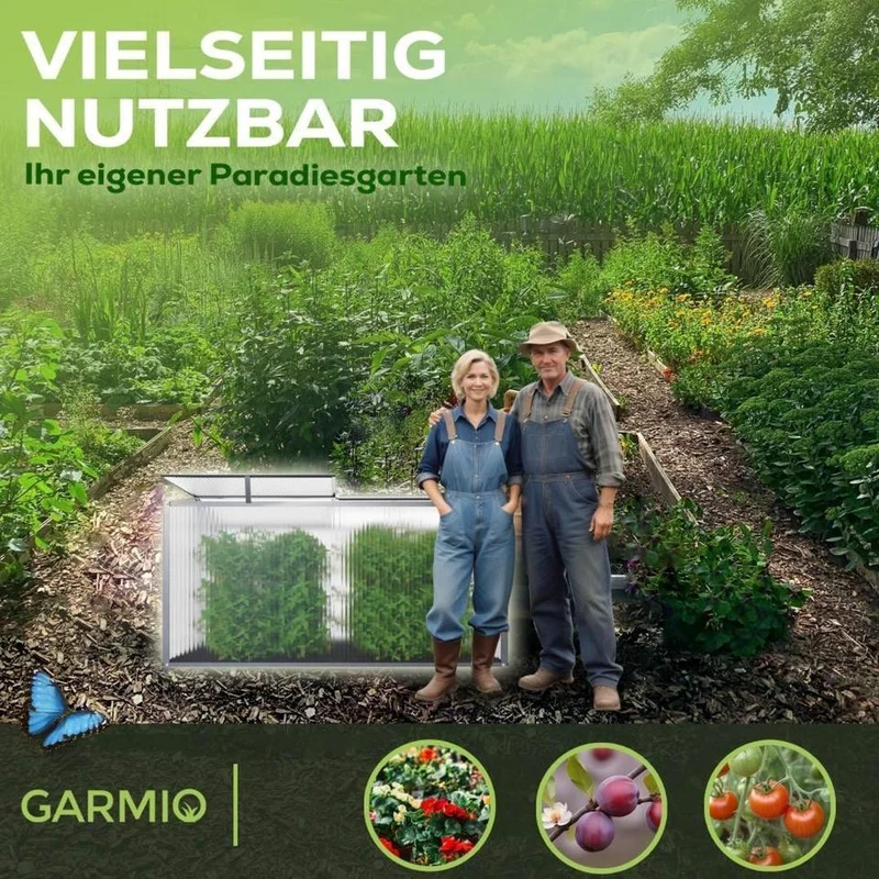 2er Set Gewächshaus Beet Frühbeet Gartenhaus