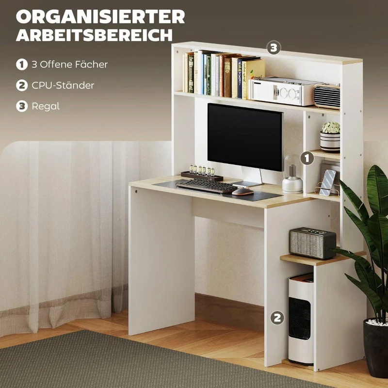 Computertisch Tisch Arbeitstisch Regalaufsatz