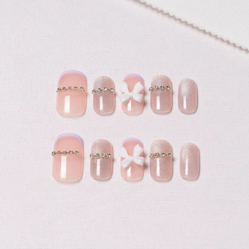 Glamourös Dekorativer Druck-Nagelset