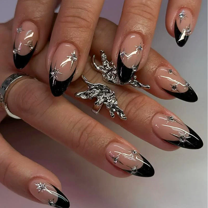 Glamouröse Künstlerische Stiletto Press-On Nägel