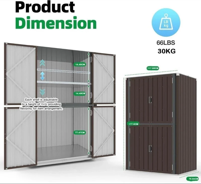 Gartenschrank Geräteschrank Werkzeugschrank Metallschrank