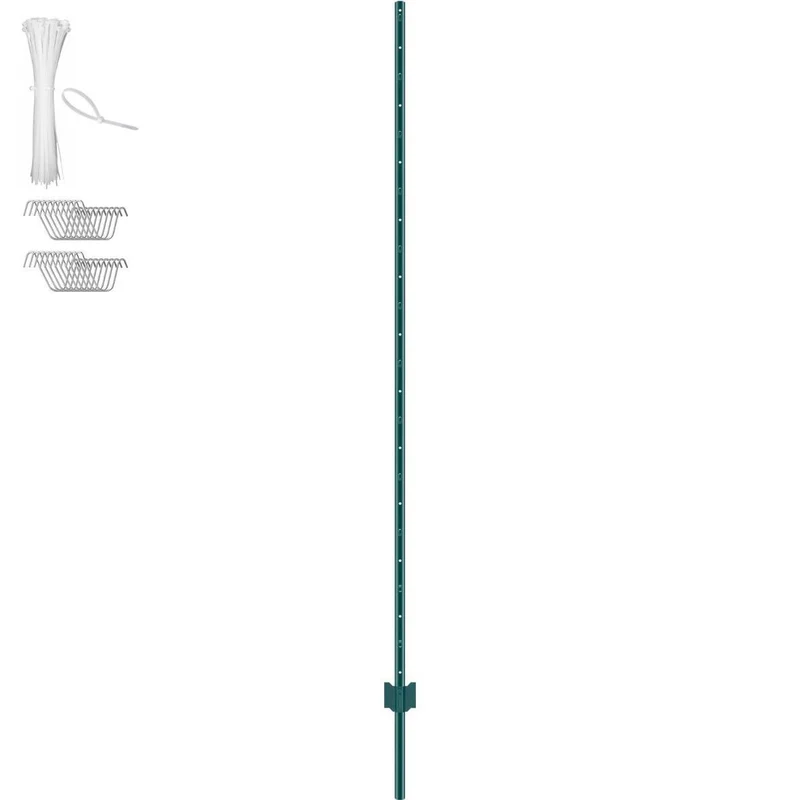 10er Set Zaunpfosten Metall 213cm