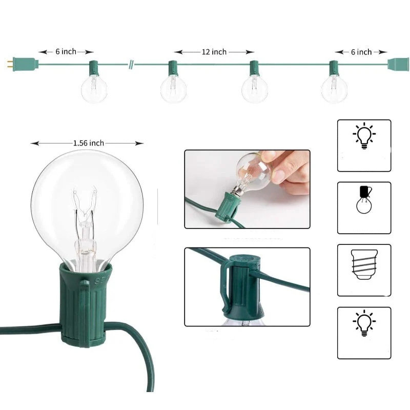 Skanto | Royaleva Outdoor Dimmbare Lichterkette – 20ft LED Stimmungsbeleuchtung