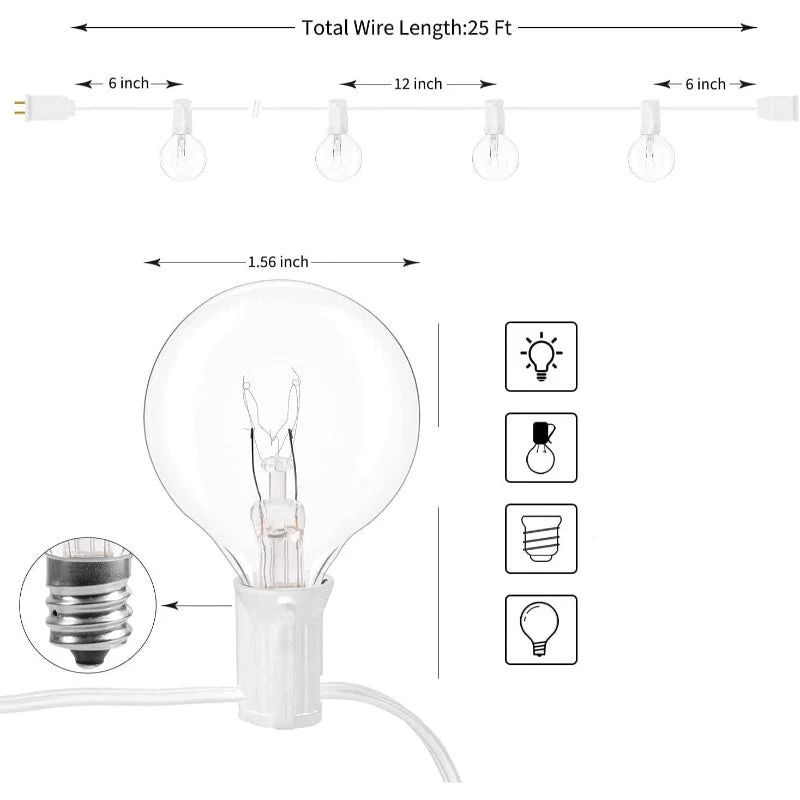 Skanto | Royaleva Outdoor Dimmbare Lichterkette – 20ft LED Stimmungsbeleuchtung