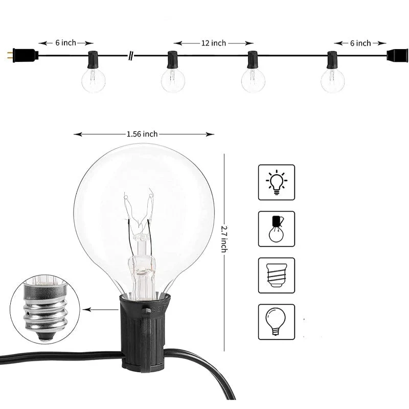 Skanto | Royaleva Outdoor Dimmbare Lichterkette – 20ft LED Stimmungsbeleuchtung
