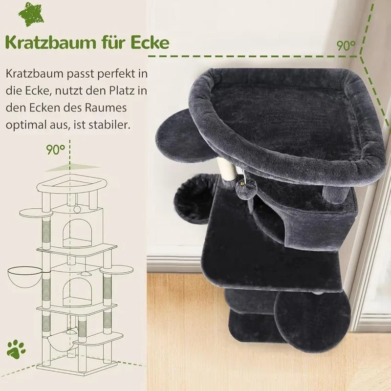 Eck Kratzbaum Katzenbaum 168cm