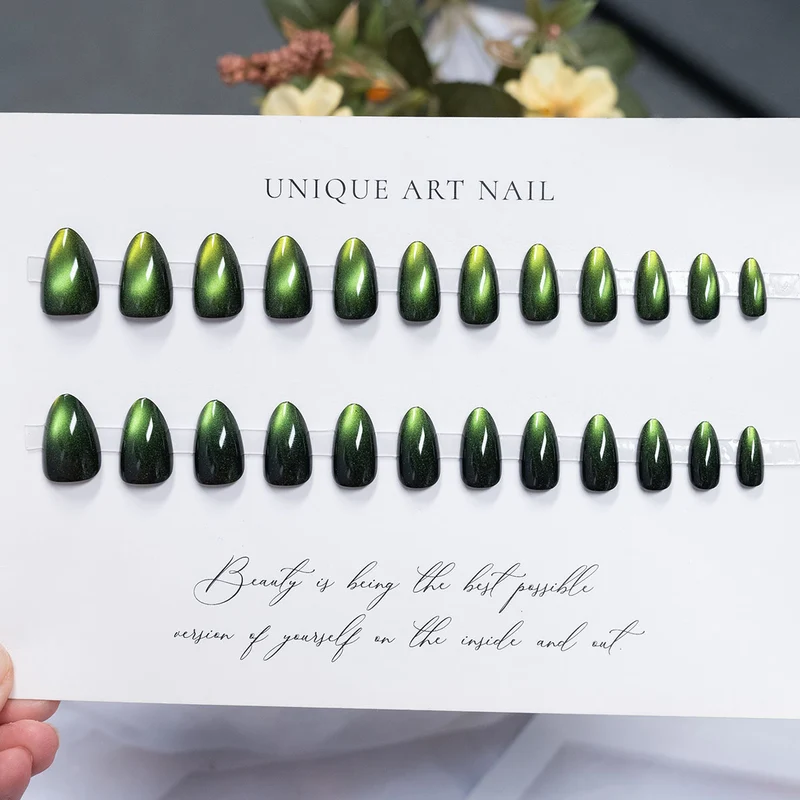 Glänzendes, langanhaltendes Press-On-Nagelset