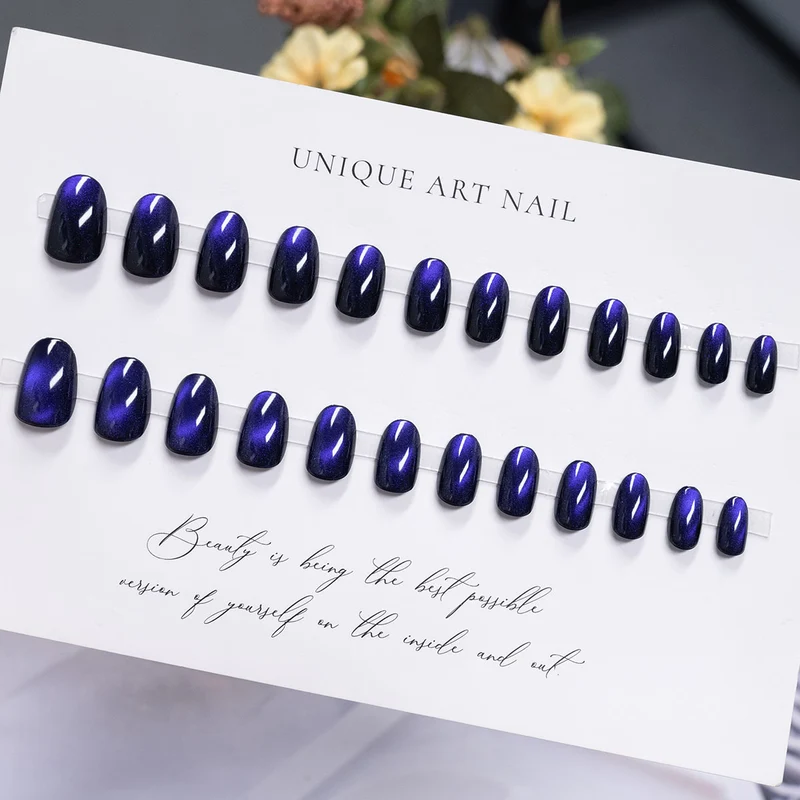 Glänzendes, langanhaltendes Press-On-Nagelset