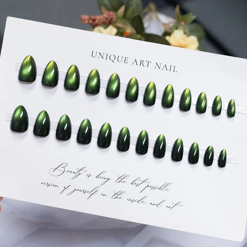 Glänzendes, langanhaltendes Press-On-Nagelset