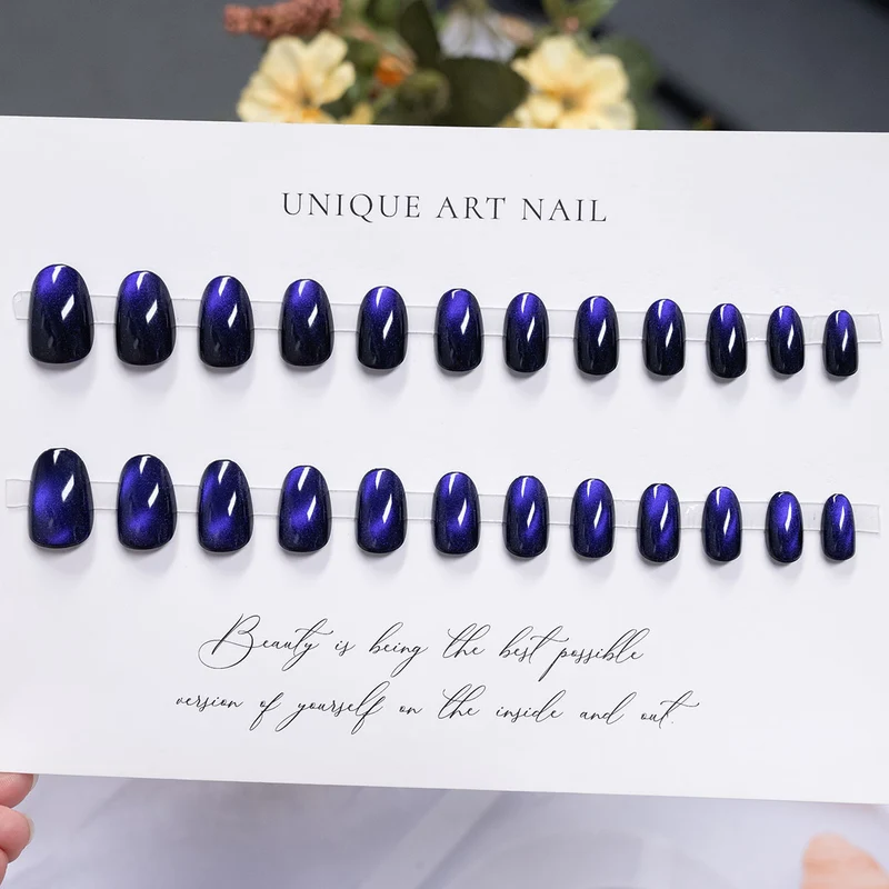 Glänzendes, langanhaltendes Press-On-Nagelset