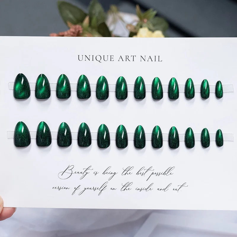 Glänzendes, langanhaltendes Press-On-Nagelset