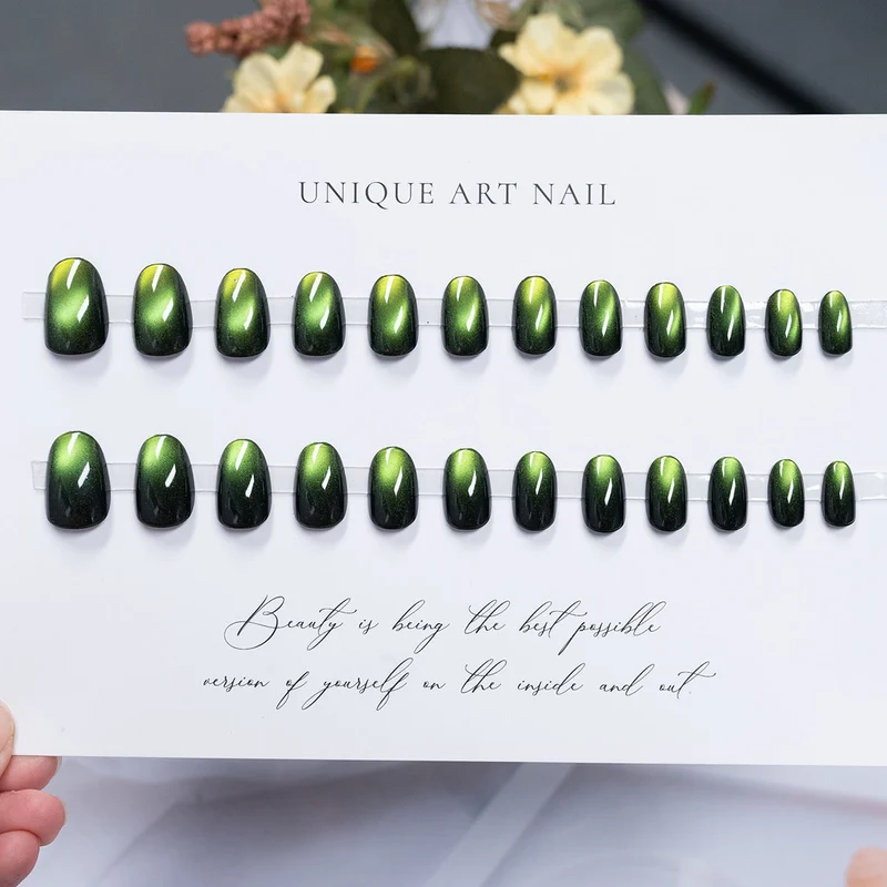 Glänzendes, langanhaltendes Press-On-Nagelset