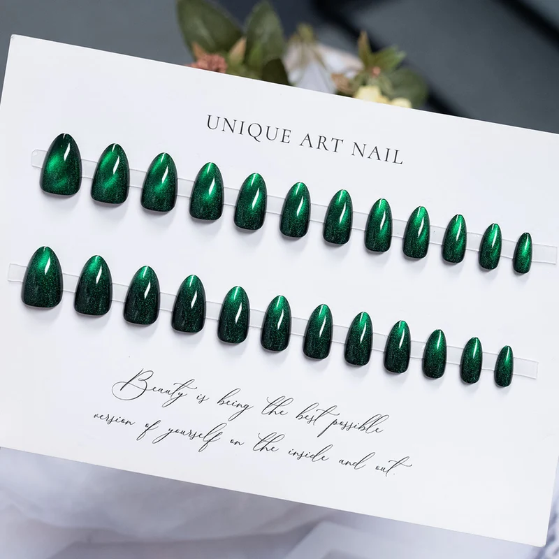 Glänzendes, langanhaltendes Press-On-Nagelset