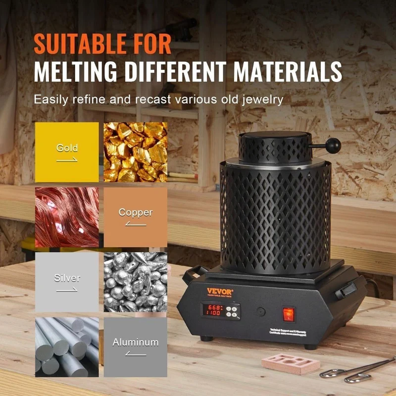 Goldschmelzofen 1350W 1150°C Set