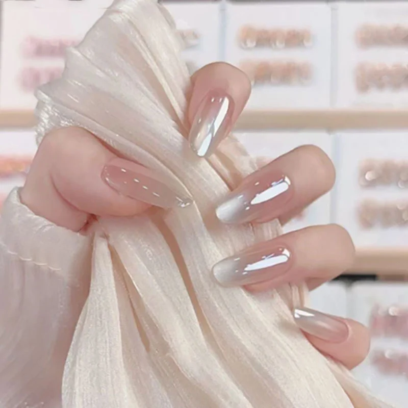Glänzendes langlebiges Press-On-Nagelset