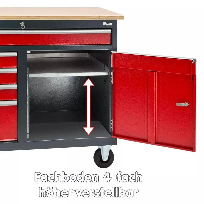 Werkbank mobil Werkzeugschrank 300kg