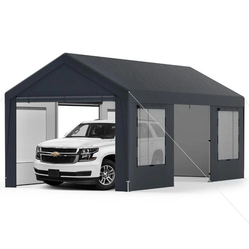 Zeltgarage Carport 6x3m PE Gartenzelt Garagenzelt