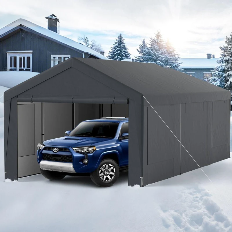 Zeltgarage Carport 6x3m PE Gartenzelt Garagenzelt
