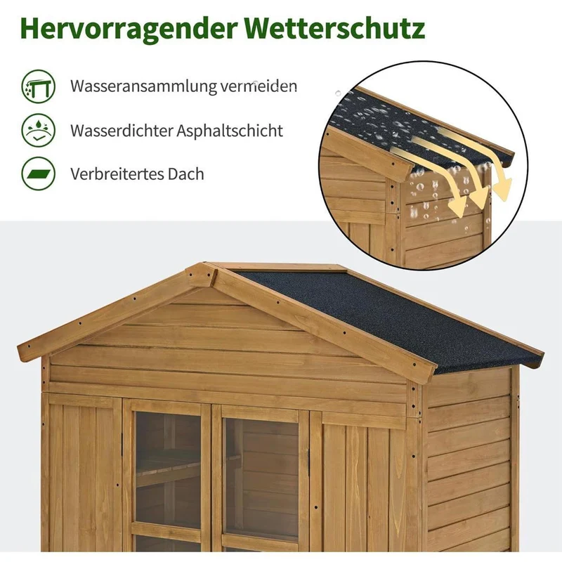 Gartengerätehaus Holz Gartenschrank Geräteschrank Schrank