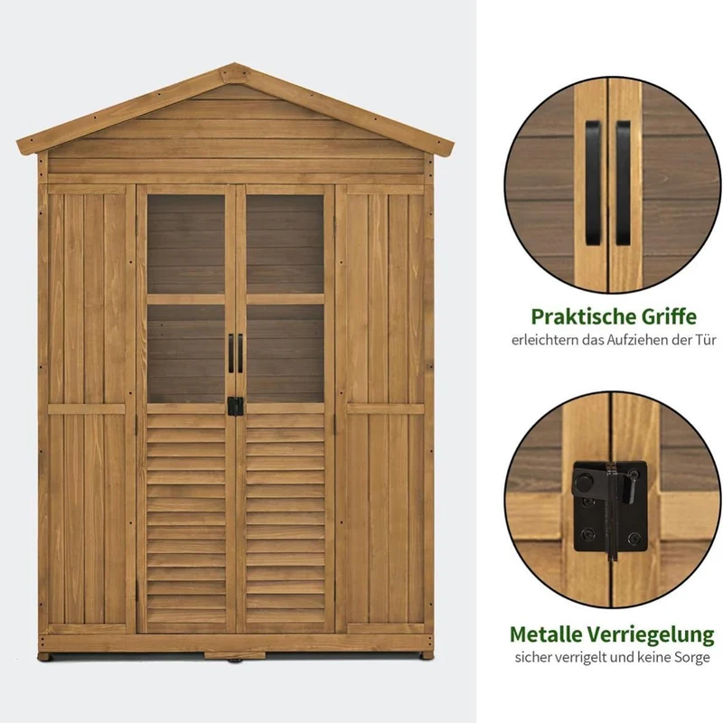 Gartengerätehaus Holz Gartenschrank Geräteschrank Schrank