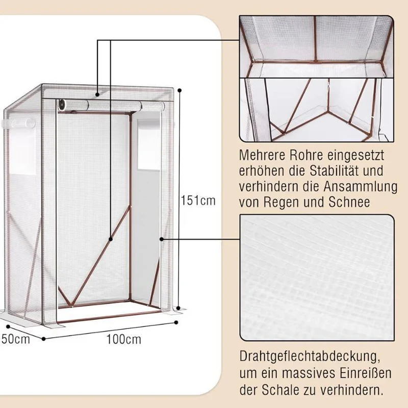 Tomaten Gewächshaus Mini Folienhaus