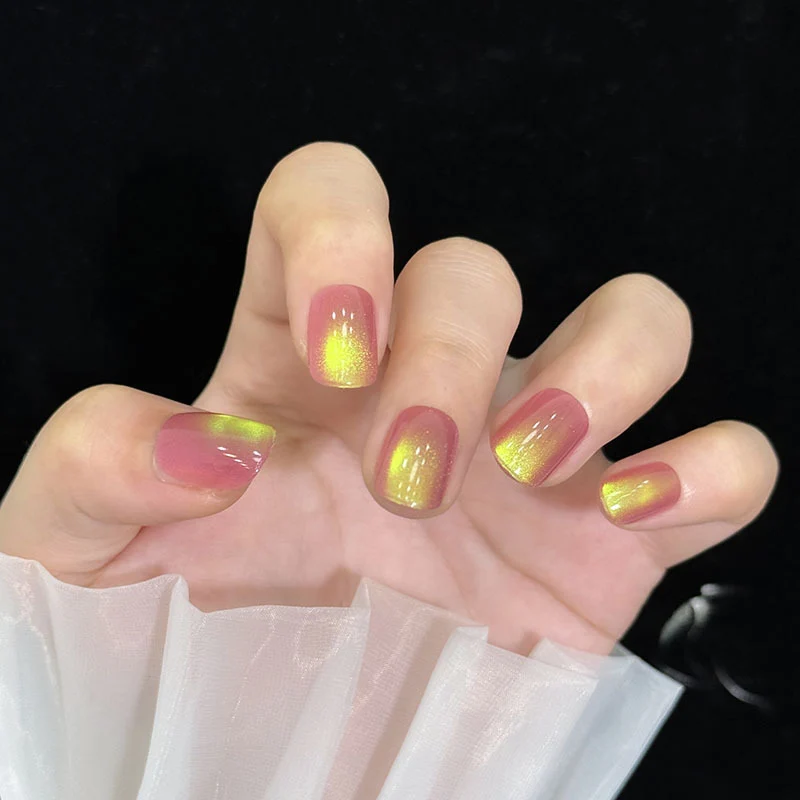 Glatte dekorative Press-On Nagel Set