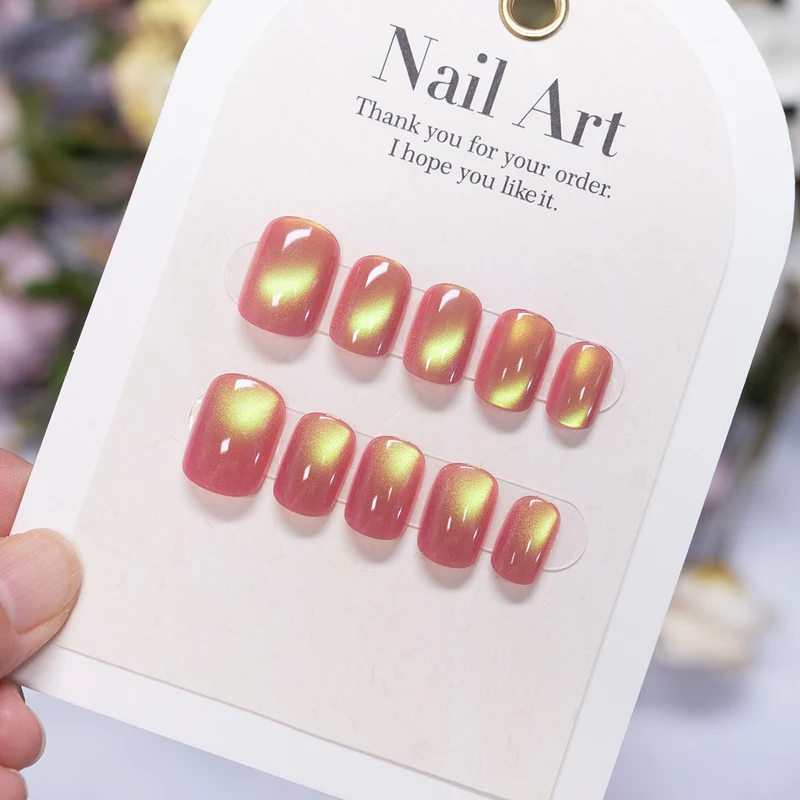 Glatte dekorative Press-On Nagel Set