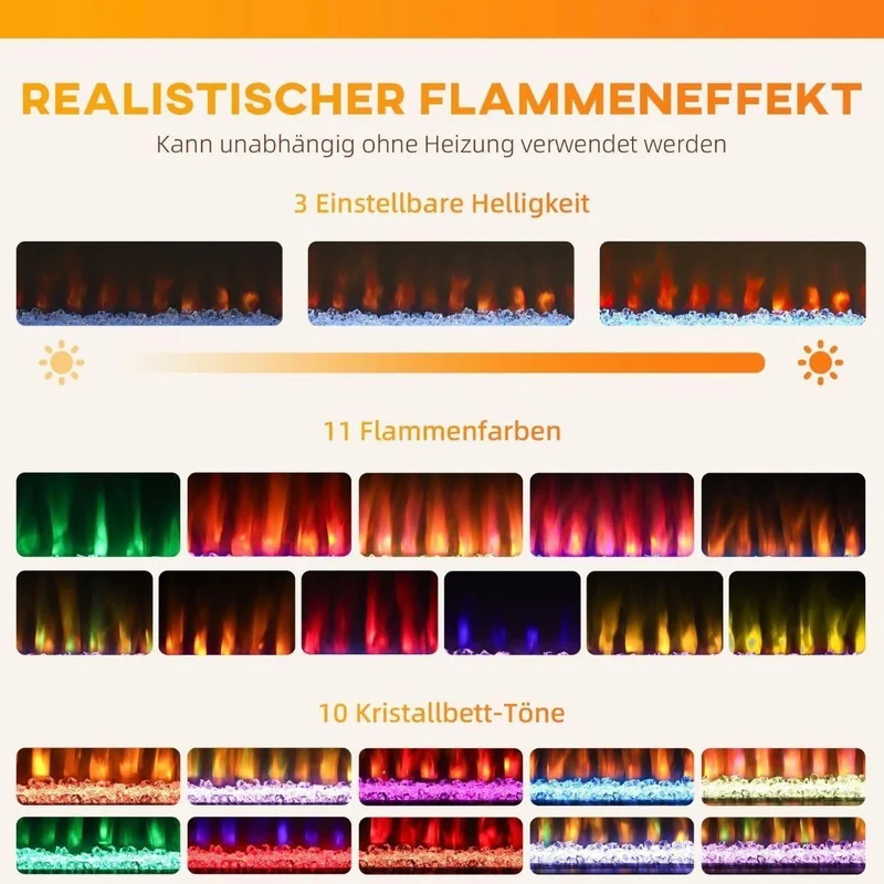 Elektrokamin 2000W LED
