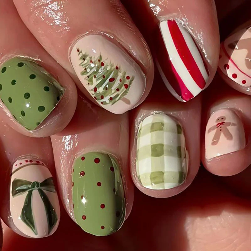 Festliches Feiertags-Nagelkunstdesign
