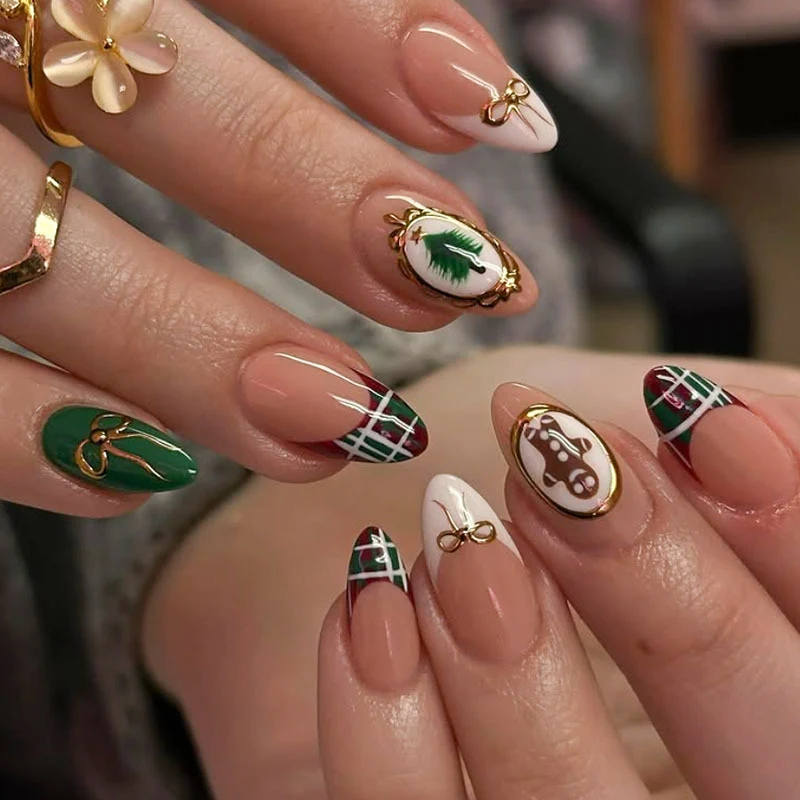 Festliche Themen Press-On Nagelkunst