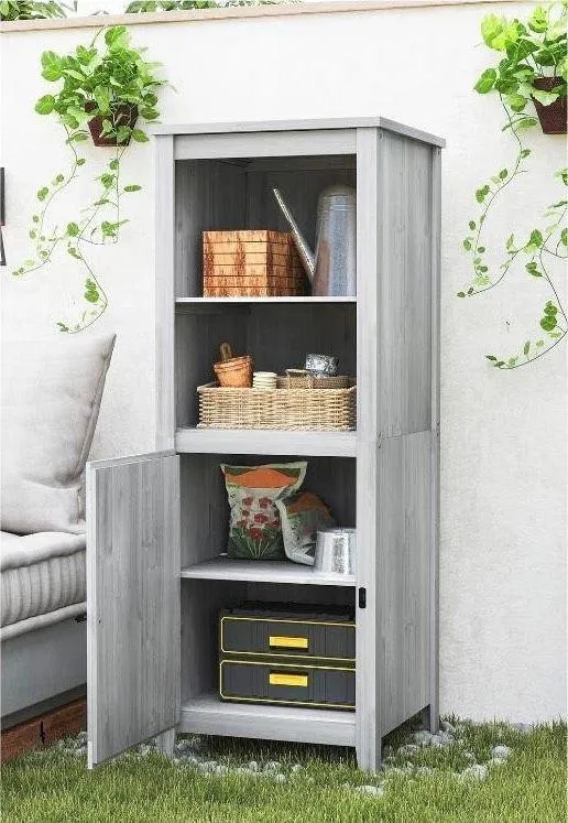 Gartenschrank Holz 160cm Geräteschrank Schrank