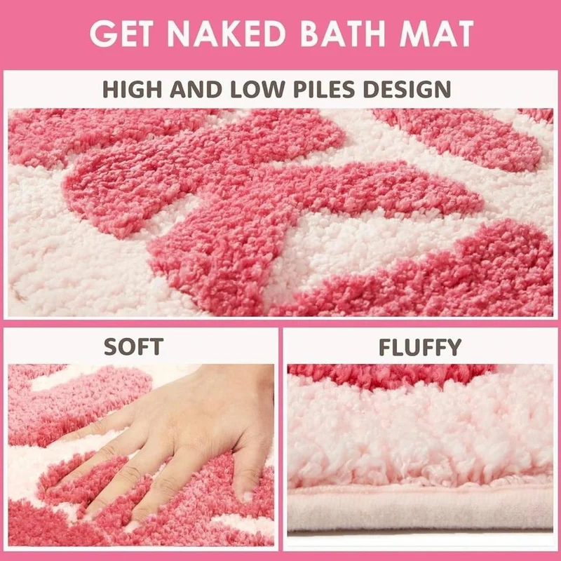 Badematte Get Naked Rosa rutschfest 79cm