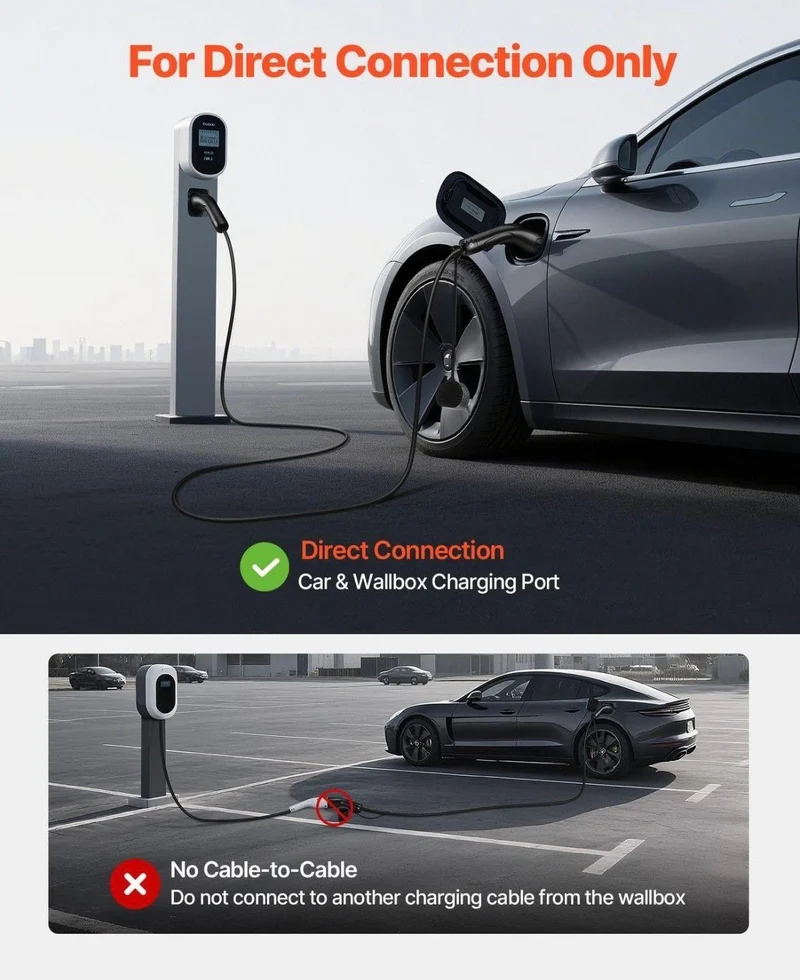 Typ 2 EV Ladekabel Verlängerung 3-Phasig 16A 7m 11kW