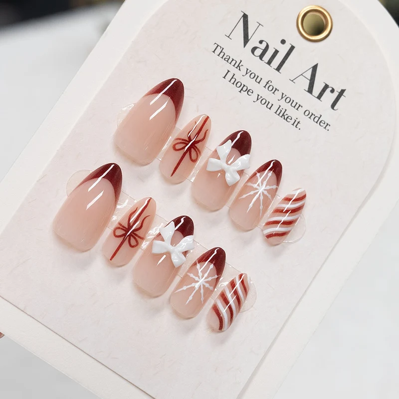 Festliches Press-On Nagelset