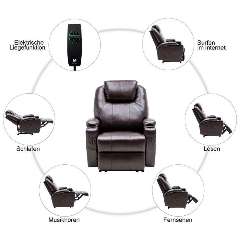 Elektrischer Massagesessel Relaxsessel & Heizung