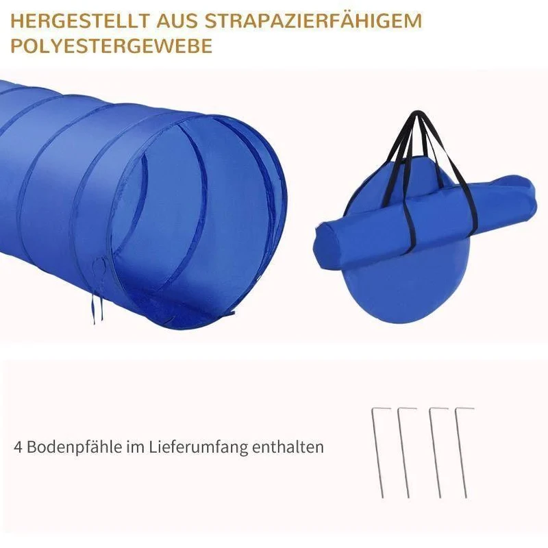 Hunde Set Tunnel Agilität Haustier Spielgeräte