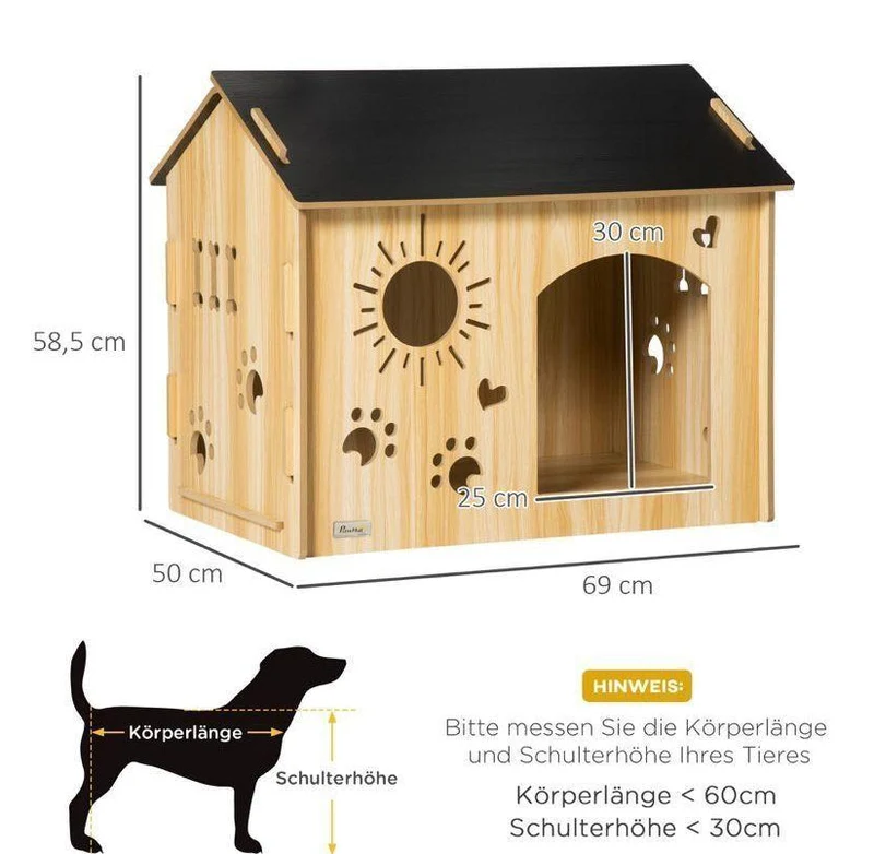 Hundehütte Indoor MDF Hütte Haustier