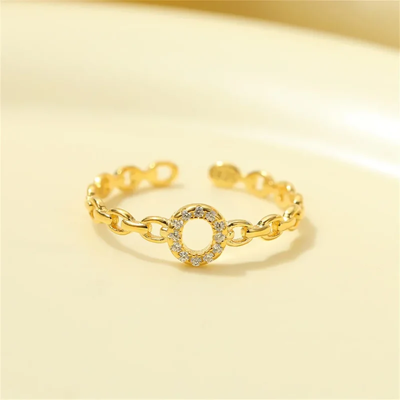 Karnz | Zierlicher Diamant Buchstaben Initialring