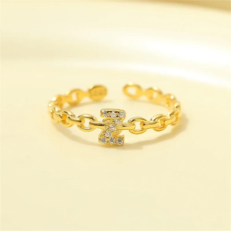 Karnz | Zierlicher Diamant Buchstaben Initialring