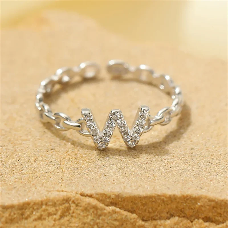 Karnz | Zierlicher Diamant Buchstaben Initialring