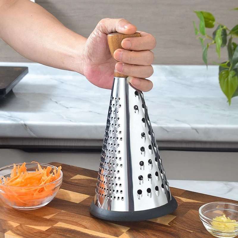 Ergonomische Edelstahl-Küchenreibe mit Rutschfestem Griff Karnz