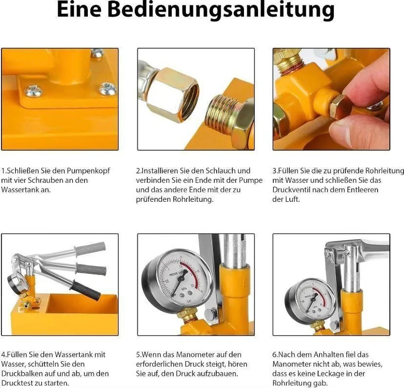 Druckprüfpumpe 25Kg manuell tragbar