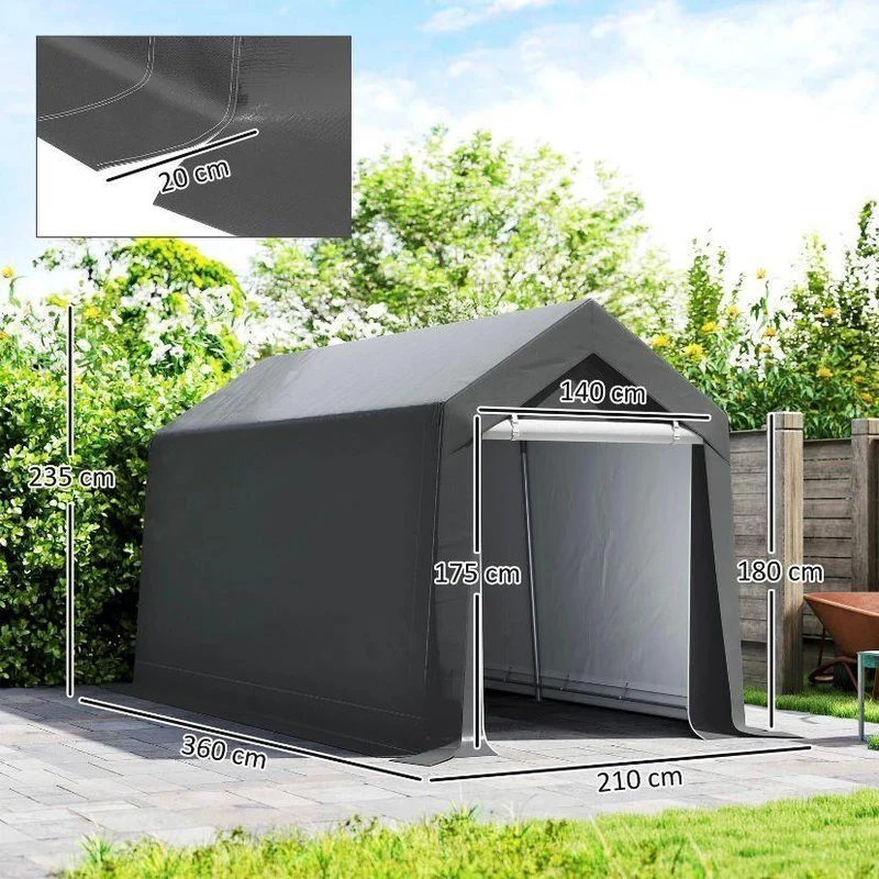 Lagerzelt Garage 3,6m wetterfest